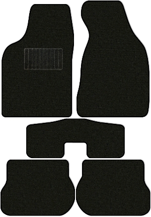 Коврики текстильные "Классик" для Audi A6 Allroad quattro I (универсал / C5) 2001 - 2005, черные, 5шт.