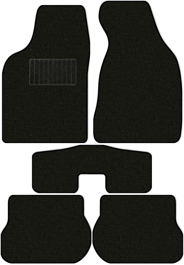 Коврики текстильные "Классик" для Audi A6 Allroad quattro I (универсал / C5) 2001 - 2005, черные, 5шт.