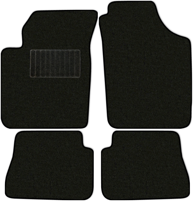 Коврики текстильные "Стандарт" для Kia Picanto I (хэтчбек 5 дв / SA) 2003 - 2007, черные, 4шт.