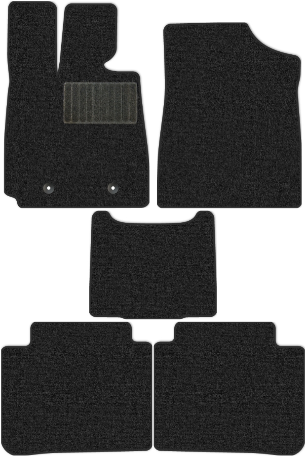 Коврики текстильные "Комфорт" для BYD HAN I (Седан электромобиль / EV) 2020 - Н.В., темно-серые, 5шт.