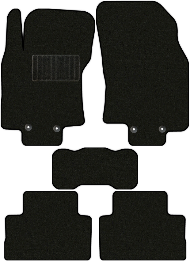 Коврики текстильные "Классик" для Nissan Qashqai II (suv / J11 Россия) 2019 - Н.В., черные, 5шт.