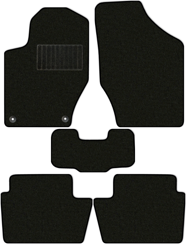 Коврики текстильные "Стандарт" для Peugeot 408 (седан) 2012 - 2017, черные, 5шт.