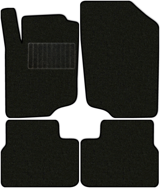 Коврики текстильные "Стандарт" для Peugeot 207 (хэтчбек 5 дв) 2009 - 2011, черные, 4шт.