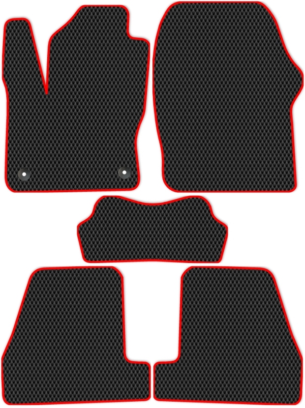 Коврики ЭВА "EVA ромб" для Ford Focus III (лифтбек) 2010 - 2014, черные, 5шт.