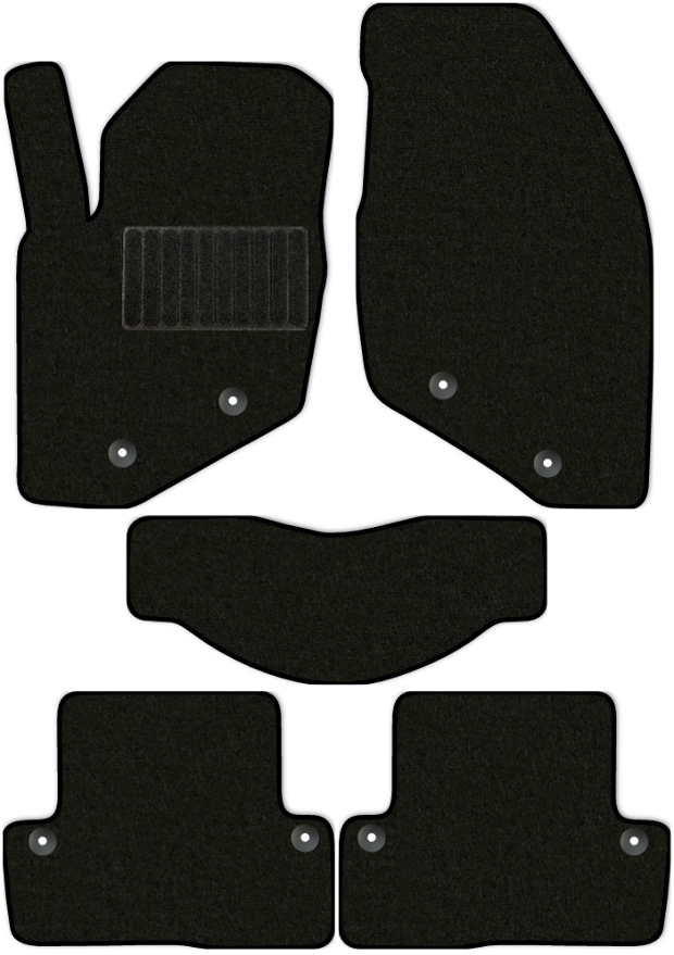Коврики текстильные "Стандарт" для Volvo S60 I (седан) 2000 - 2004, черные, 5шт.