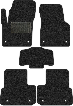 Коврики текстильные "Классик" для Land Rover Discovery Sport I (suv / L550) 2014 - 2019, темно-серые, 5шт.