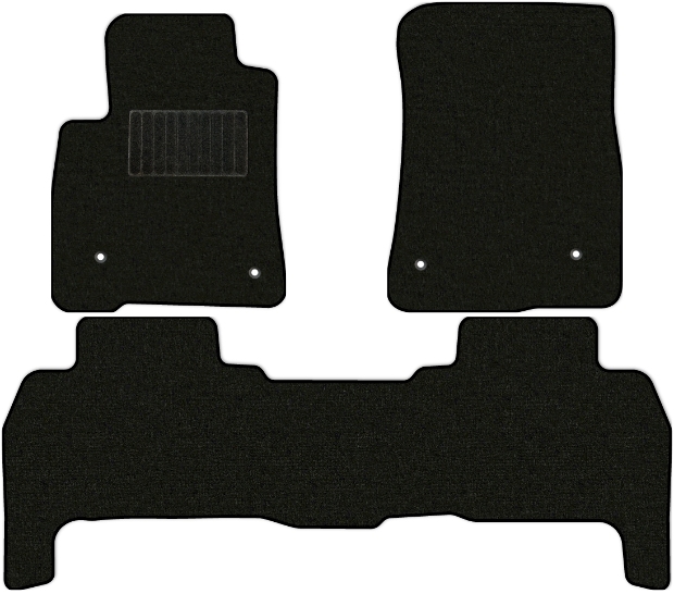 Коврики текстильные "Стандарт" для Toyota Land Cruiser (suv / 200) 2007 - 2012, черные, 3шт.