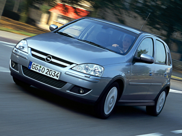 Коврики ЭВА "EVA ромб" для Opel Corsa (хэтчбек 5 дв / C) 2003 - 2006, серые, 4шт.