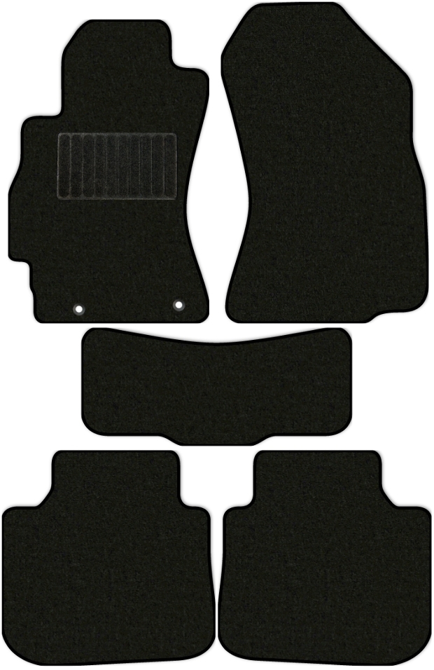 Коврики текстильные "Стандарт" для Subaru Outback (универсал / BS) 2014 - 2020, черные, 5шт.