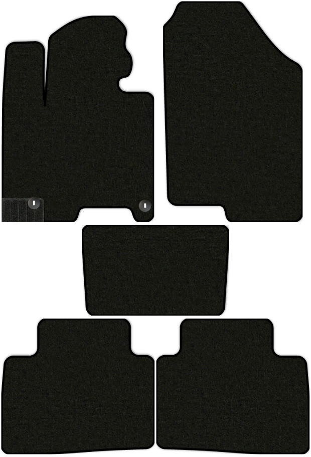 Коврики текстильные "Комфорт" для Hyundai Tucson IV (suv / NX4) 2020 - Н.В., черные, 5шт.