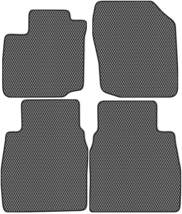 Коврики ЭВА "EVA ромб" для Honda Civic (хэтчбек 5 дв / FK (5 дв.)) 2012 - 2015, серые, 4шт.