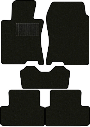 Коврики "Комфорт" в салон Honda Accord VIII (седан / CU1, CU2) 2008 - 2011, черные 5шт.