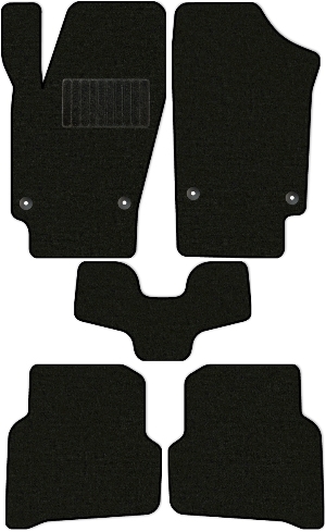Коврики "Классик" в салон Volkswagen Polo V (седан / 614, 604, 6C1) 2015 - 2020, черные 5шт.
